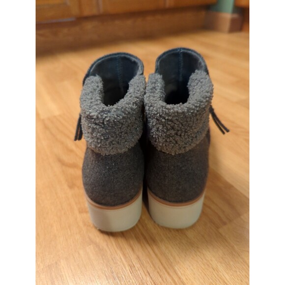 Dr. Scholl's Boots Lunar Womens 9M Gray Zip Platform Ankle - Picture 3 of 8